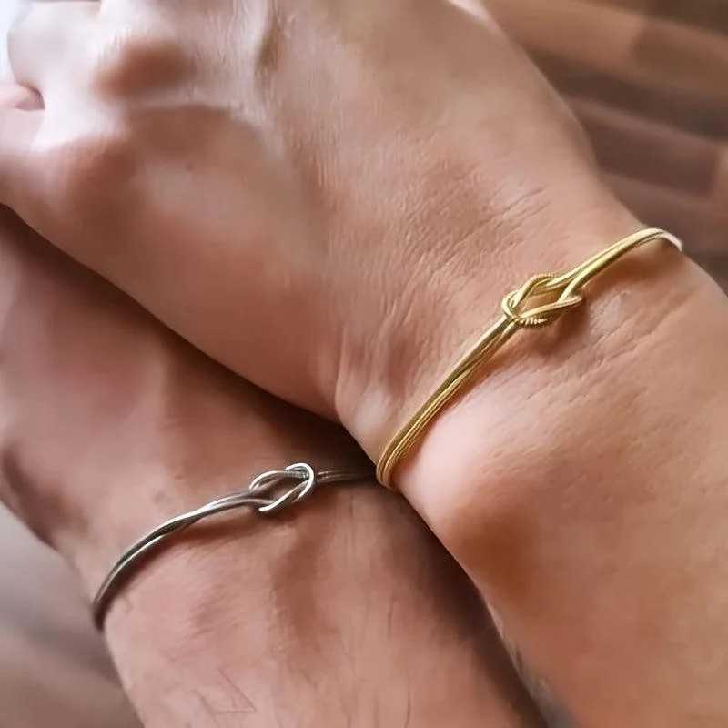 Bohemian Style Snake Bones Chain Bracelet - Knotted Design Adjustable Jewelry