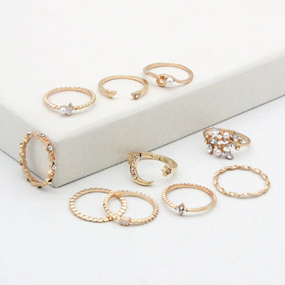 10-Piece Fashion Ring Set