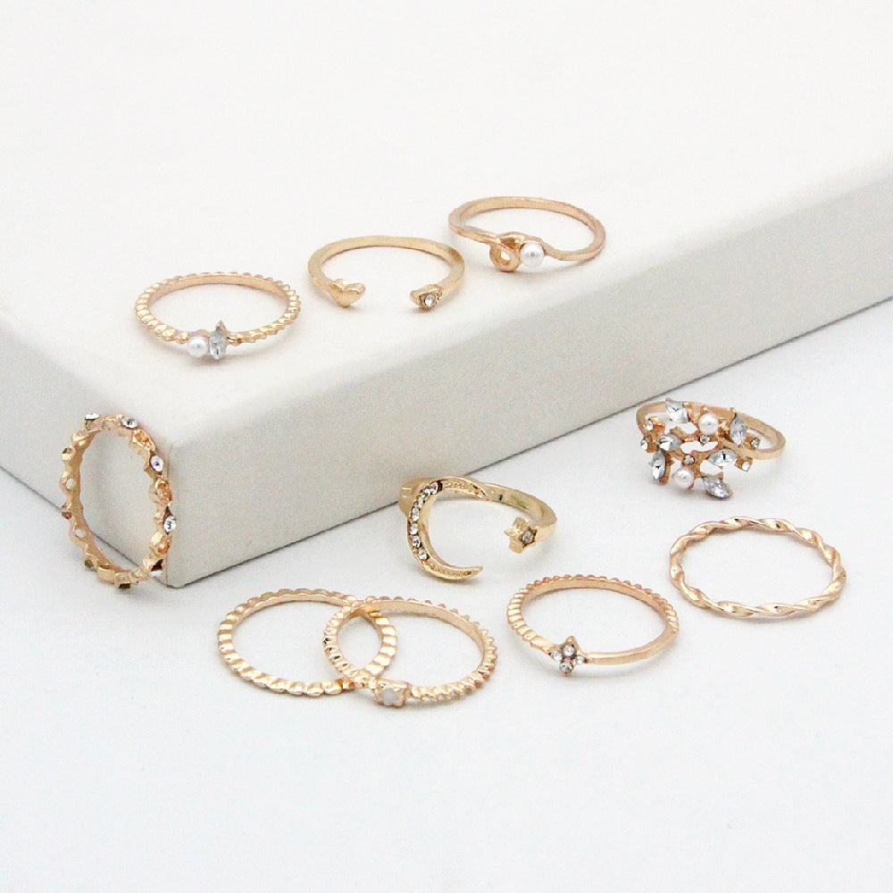10-Piece Fashion Ring Set