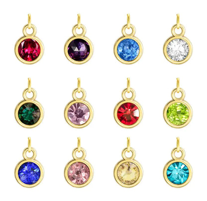 Personalized Birthstone Necklace with Heart Charm & Letter - Custom Stainless Steel Jewelry Gift