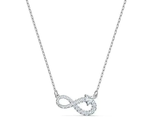 Romantic Layered Necklace with Love Sophistication - White Gold Rose Gold and Platinum Styles