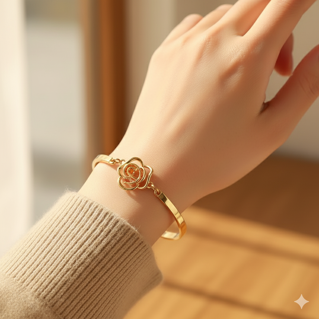 Radiant Rose Bloom Bracelet