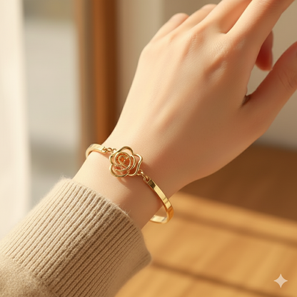 Radiant Rose Bloom Bracelet