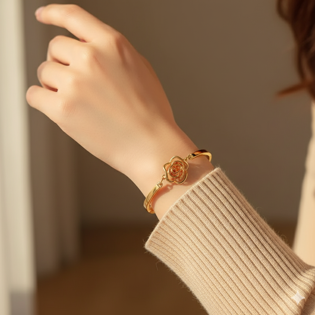 Radiant Rose Bloom Bracelet