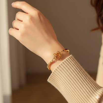 Radiant Rose Bloom Bracelet