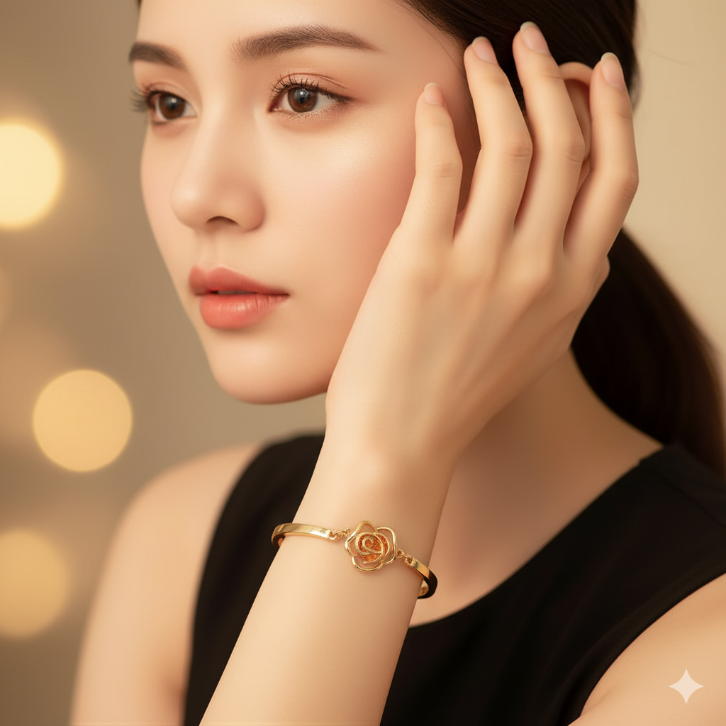 Radiant Rose Bloom Bracelet