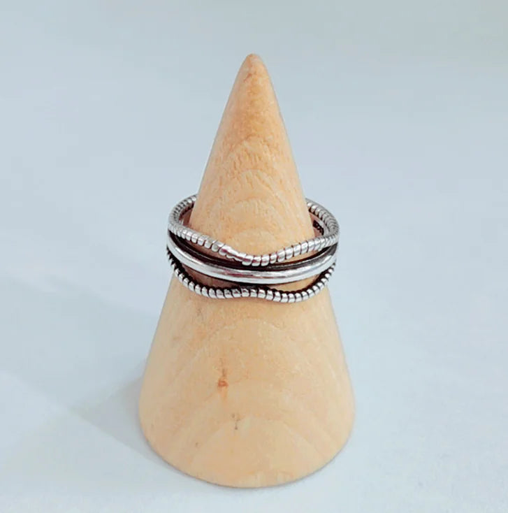 Twisted Open Ring, Wavy Ring, Minimalist Style Ring