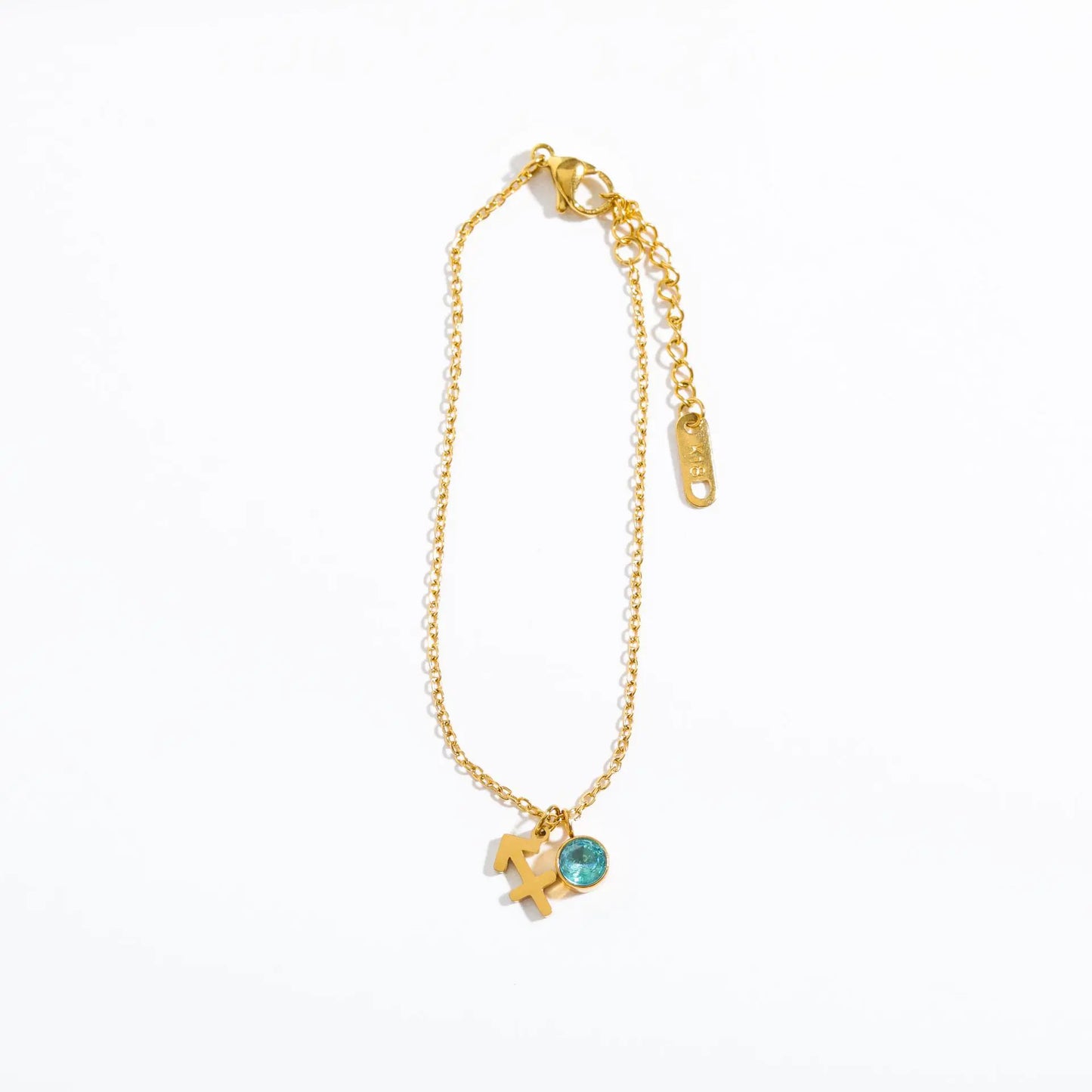 Zodiac Birthstone Charm Bracelet for Women – Stainless Steel 12 Constellations Jewelry