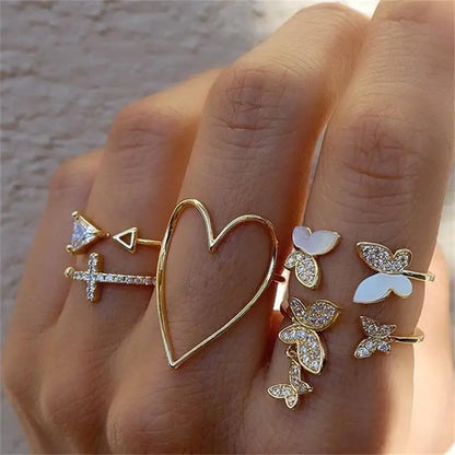 10-Piece Fashion Ring Set