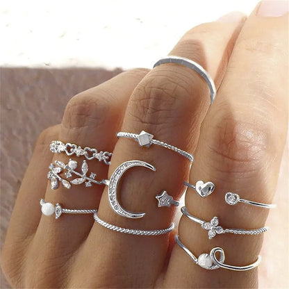 10-Piece Fashion Ring Set