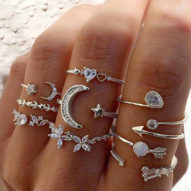 10-Piece Fashion Ring Set