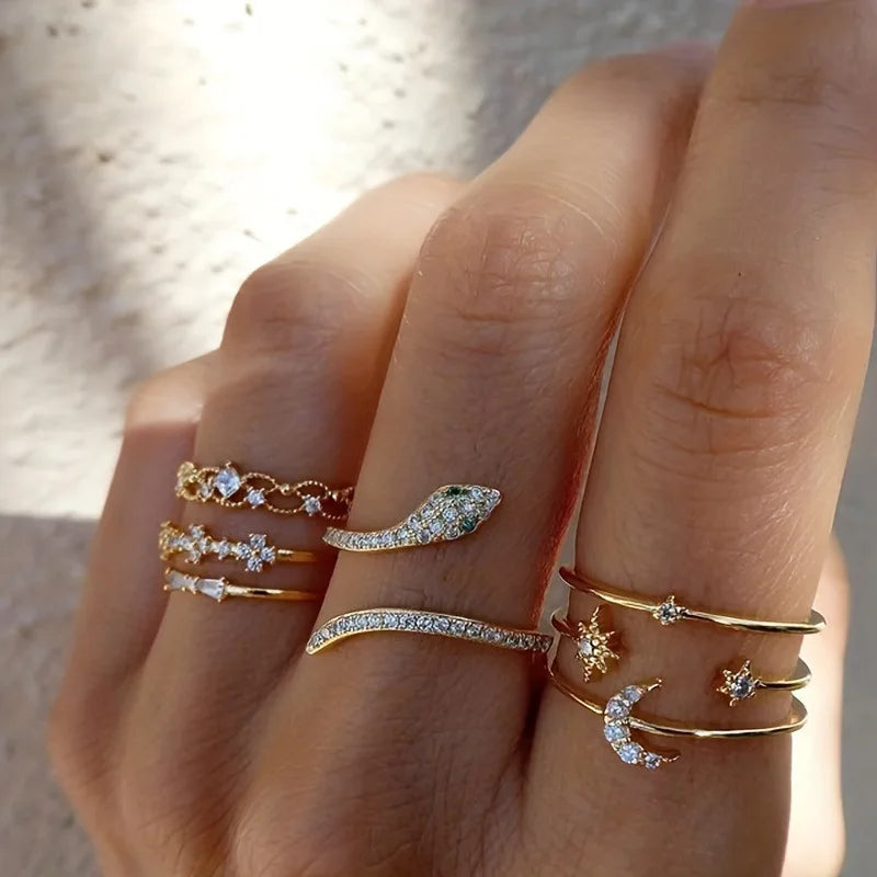 10-Piece Fashion Ring Set
