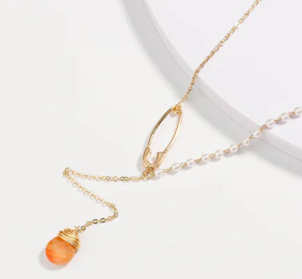 Trendy Layered Shell Necklace with Pearl Letter Pendant