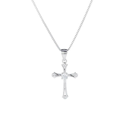 S925 Silver Cross Pendant for Women - Custom Accessories