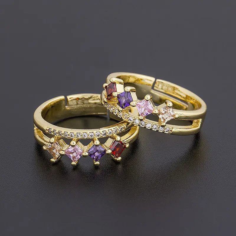 12-Style Adjustable Ring Collection | Fashion Ring Variety Set