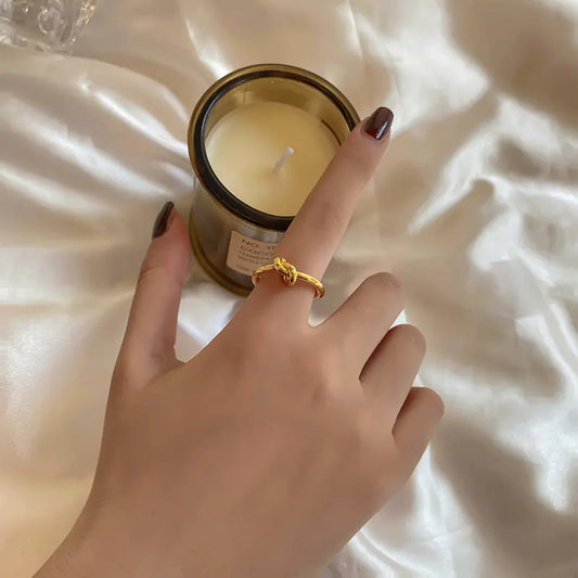Niche Design Opening Adjustment Knot Ring