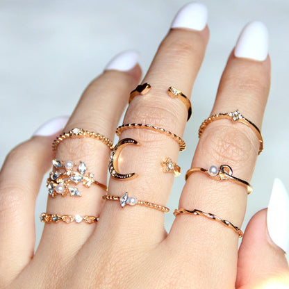 10-Piece Fashion Ring Set
