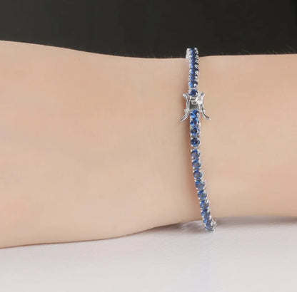 Girls Silver-Tone Gemstone Charm Bracelet | Adjustable Jewelry Gift