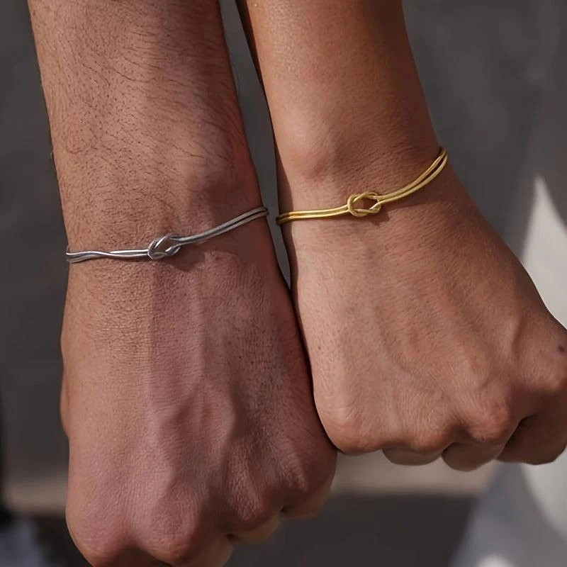 Bohemian Style Snake Bones Chain Bracelet - Knotted Design Adjustable Jewelry