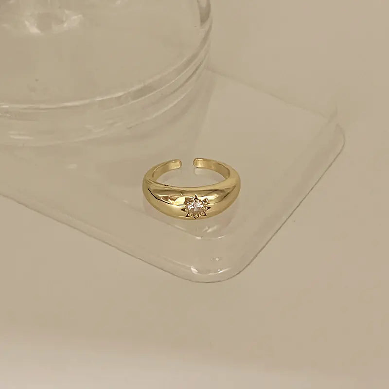 Minimalist Smooth Opening Fashion Ring for Women