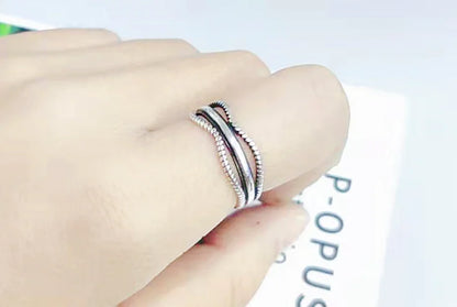 Twisted Open Ring, Wavy Ring, Minimalist Style Ring