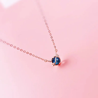 925 Silver Glass Demon Eye Necklace for Girls