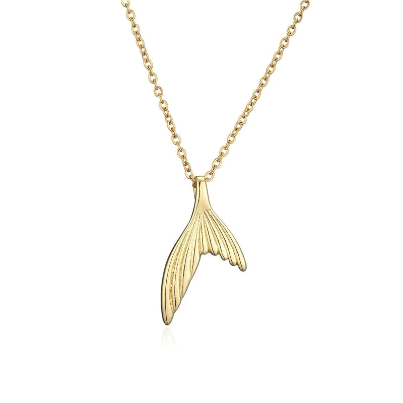 Gold Wolf Tooth Pendant Necklace with Devil's Eye Design