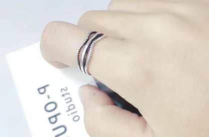 Twisted Open Ring, Wavy Ring, Minimalist Style Ring