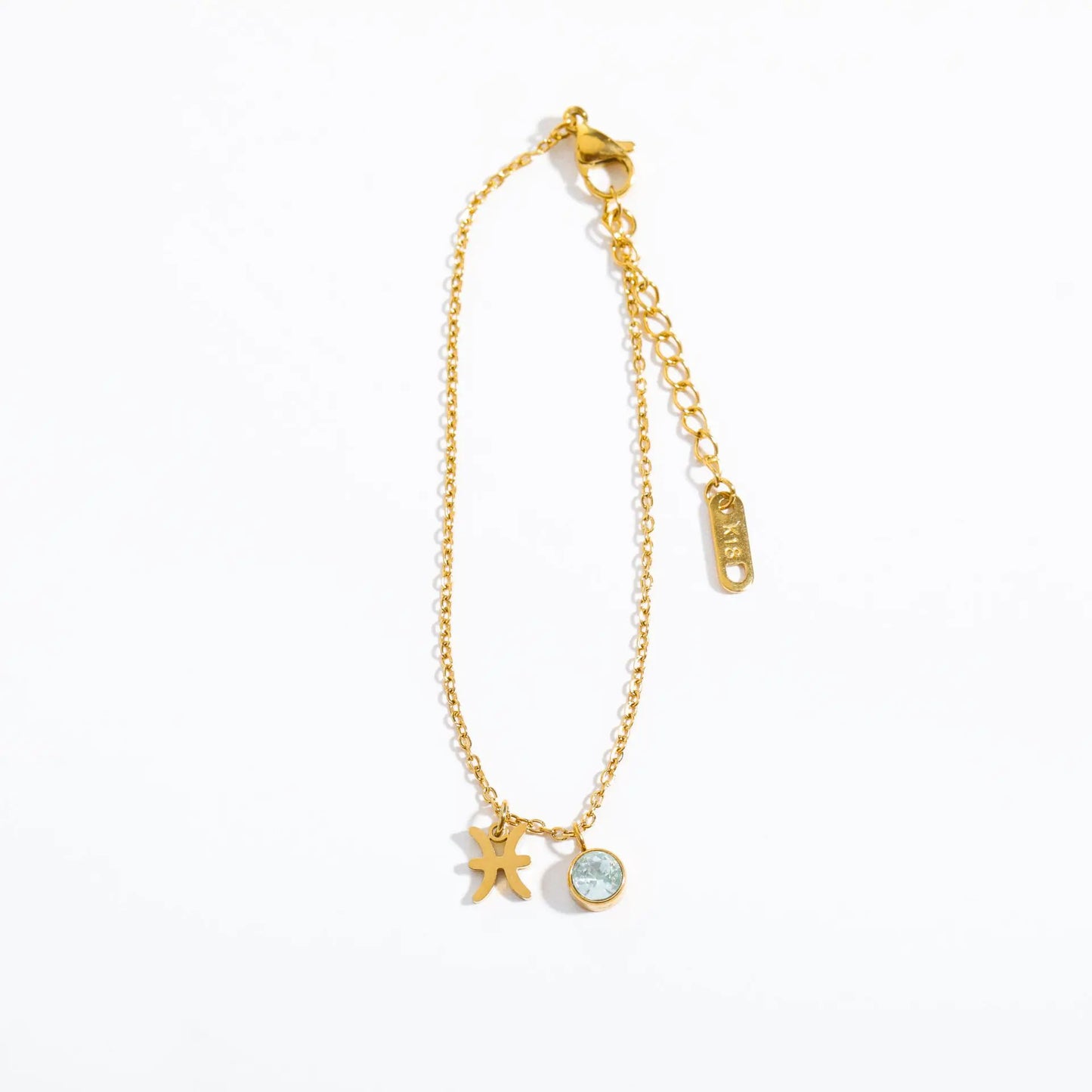 Zodiac Birthstone Charm Bracelet for Women – Stainless Steel 12 Constellations Jewelry