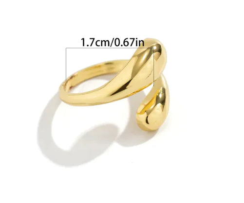 Glossy Metal Texture Ring Set | Stackable Statement Rings